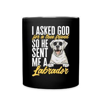 Labrador Retriever blanc Labrador Labrador blanc - Mug uni - noir - Devant