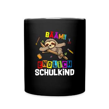 Bääm Finally Schoolchild Sloth School Enrollment - Full Colour Mug - black - Front
