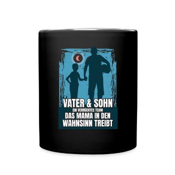 Father & Son a Crazy Team Partner Look - Full Colour Mug - black - Front