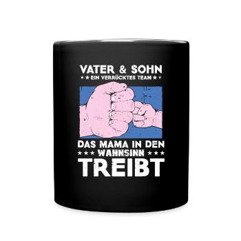 Père et fils, un look de partenaire d’équipe fou - Mug uni - noir - Devant