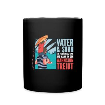 Father & Son a Crazy Team Partner Look - Full Colour Mug - black - Front