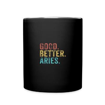 Good better Aries - Tasse einfarbig - Schwarz - Vorne