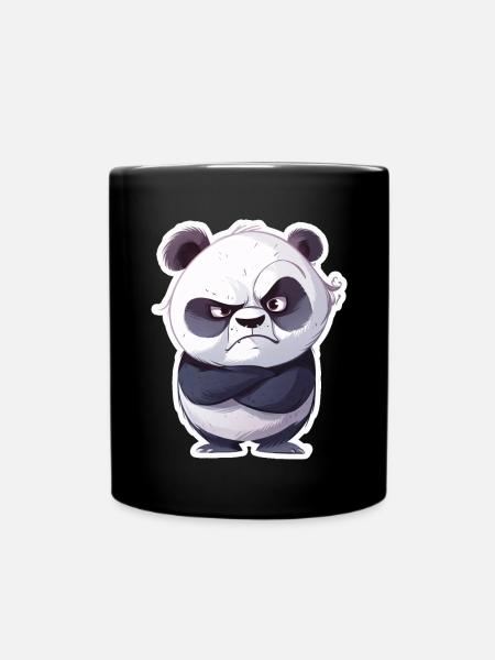 Snapped Offended Panda - Full Colour Mug - black