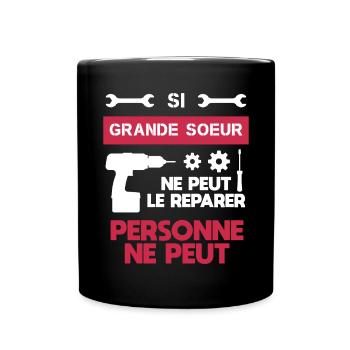 Big Sister DIY Handyman - Full Colour Mug - black - Front