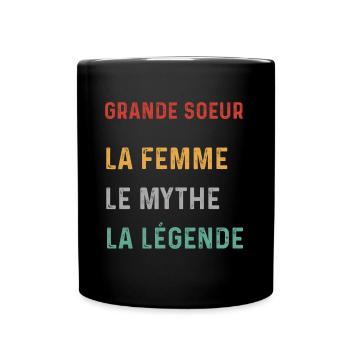 grande soeur femme mythe légende vintage - Mug uni - noir - Devant