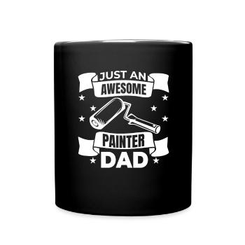 Just a great painter dad - Full Colour Mug - black - Front