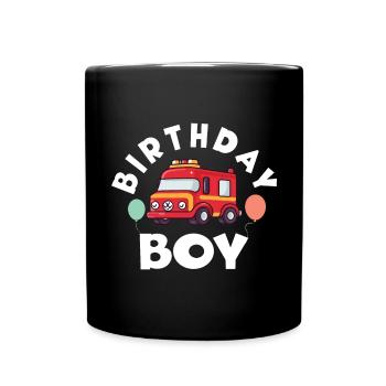 Garçon D’anniversaire Pompier Garçon D’anniversaire - Mug uni - noir - Devant