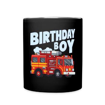 Garçon D’anniversaire Pompier Garçon D’anniversaire - Mug uni - noir - Devant
