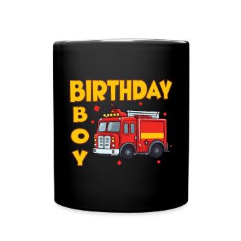 Garçon D’anniversaire Pompier Garçon D’anniversaire - Mug uni - noir - Devant