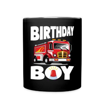 Garçon D’anniversaire Pompier Garçon D’anniversaire - Mug uni - noir - Devant