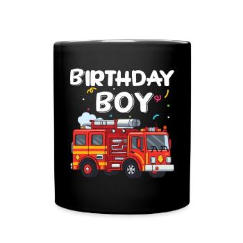 Garçon D’anniversaire Pompier Garçon D’anniversaire - Mug uni - noir - Devant