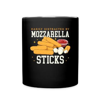 Mozzarella Sticks Cheese Cheese Lover Gift - Full Colour Mug - black - Front