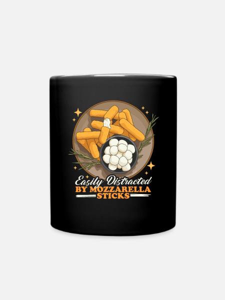 Bâtonnets de mozzarella Cheese Lover cadeau - Mug uni - noir