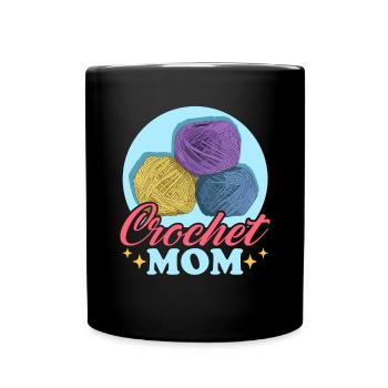 Crochet maman au Crochet Crochet fil Crochet cadeau - Mug uni - noir - Devant