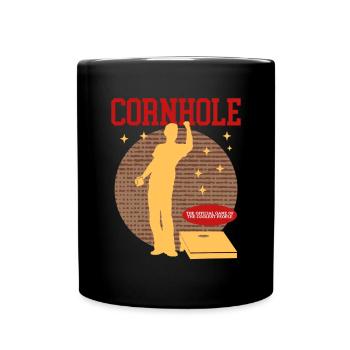 Cornhole Player Bean Bag Blind Hole Cadeau - Mug uni - noir - Devant