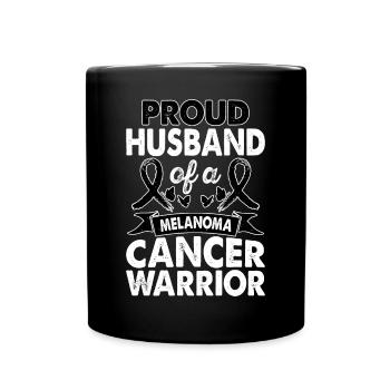 Ehemann Von Melanoma Cancer Warrior Awareness - Tasse einfarbig - Schwarz - Vorne