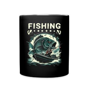 Majestic Carp Vintage Angler - Mug uni - noir - Devant