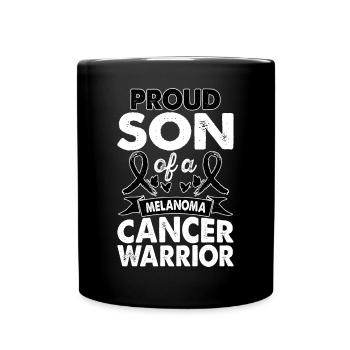 Son Of Melanoma Cancer Warrior Awareness Month - Tasse einfarbig - Schwarz - Vorne