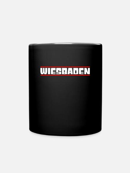 Wiesbaden - Tasse einfarbig - Schwarz