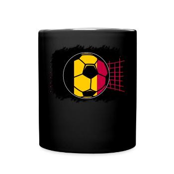 Belgien Belgique Belgie Belgium Brüssel Fußball - Tasse einfarbig - Schwarz - Vorne
