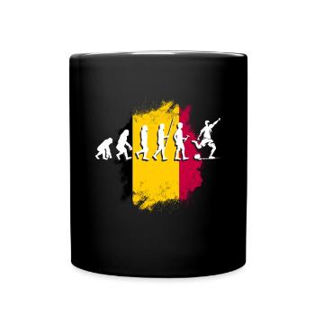 Belgien Belgique Belgie Belgium Brüssel Fußball - Tasse einfarbig - Schwarz - Vorne