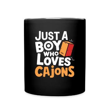 Cajon Player Gift - Full Colour Mug - black - Front