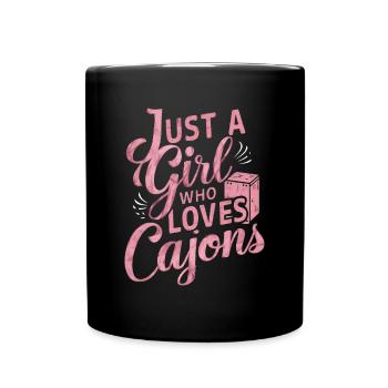 Cajon Player Gift - Full Colour Mug - black - Front