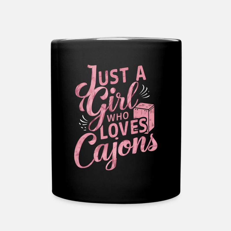 Cajon-Spieler-Geschenk - Tasse einfarbig - Schwarz