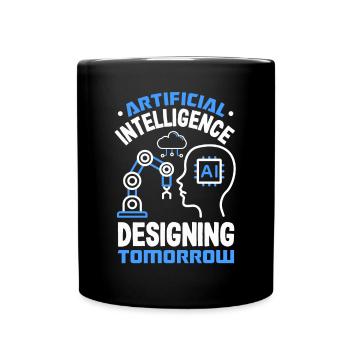 Cryptocurrency AI & Crypto Enthusiast Blockchain - Full Colour Mug - black - Front