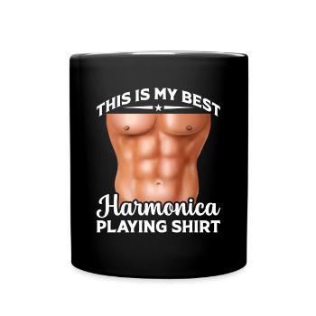 This Is My Best Harmonica Player Shirt Harmonica M - Tasse einfarbig - Schwarz - Vorne