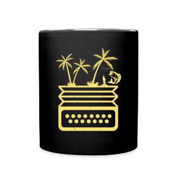 Accordion And Angler Fishing Accordion Music Instr - Tasse einfarbig - Schwarz - Vorne