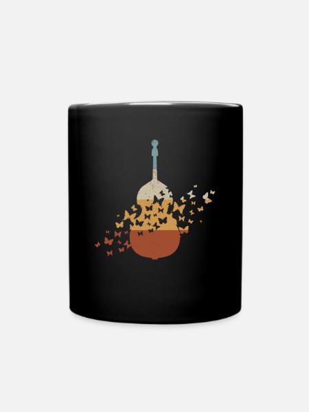 Double Bass With Butterflies Double Bassist Double - Tasse einfarbig - Schwarz