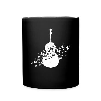 Double Bass Instrument Double Bass - Full Colour Mug - black - Front