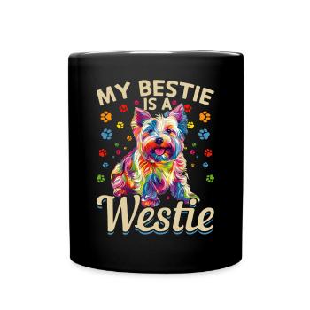 Westie West Highland White Terrier Race de chien - Mug uni - noir - Devant
