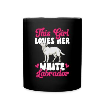 Labrador Retriever blanc Labrador Labrador blanc - Mug uni - noir - Devant