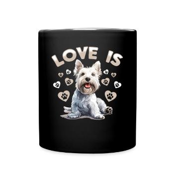 Westie West Highland White Terrier Race de chien - Mug uni - noir - Devant