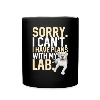 Labrador Retriever blanc Labrador Labrador blanc - Mug uni - noir - Devant