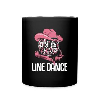 Line Dance - Tasse einfarbig - Schwarz - Vorne