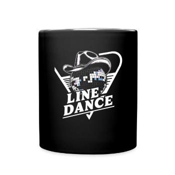 Line Dance - Tasse einfarbig - Schwarz - Vorne