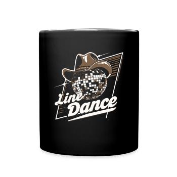 Danse en ligne - Mug uni - noir - Devant