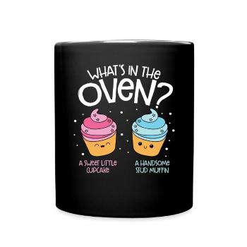 Cupcake Muffin Backen Geschenk - Tasse einfarbig - Schwarz - Vorne