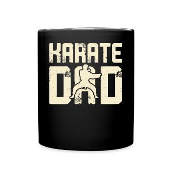 Karate Dad - Tasse einfarbig - Schwarz - Vorne