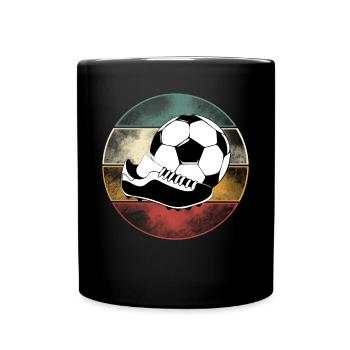 Fußball Fußballer - Tasse einfarbig - Schwarz - Vorne