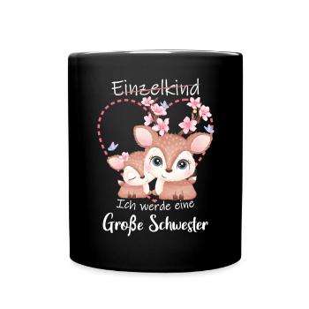 Je vais être une grande sœur en 2025 - Mug uni - noir - Devant