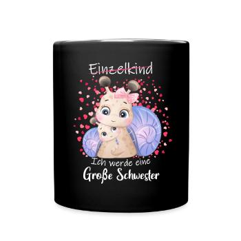 Je vais être une grande sœur en 2025 - Mug uni - noir - Devant