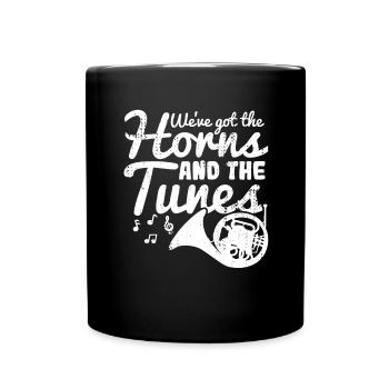 Wir haben die Bläser und die Melodien - Tasse einfarbig - Schwarz - Vorne