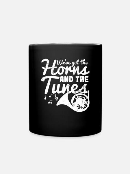 Wir haben die Bläser und die Melodien - Tasse einfarbig - Schwarz