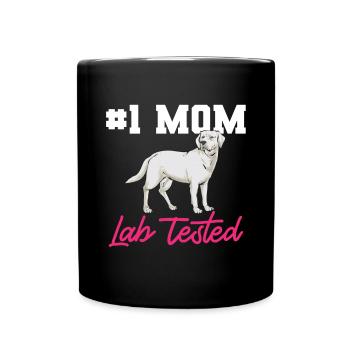 White Labrador Retriever White Lab - Full Colour Mug - black - Front