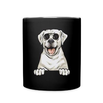 Labrador Retriever blanc Labrador Labrador blanc - Mug uni - noir - Devant