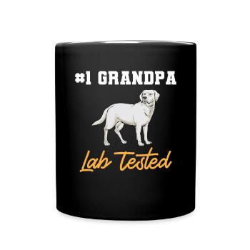 White Labrador Retriever White Lab - Full Colour Mug - black - Front